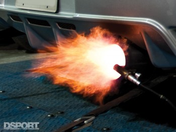 Exhaust shooting flame