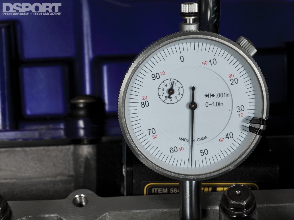 Dial indicator to measure timing