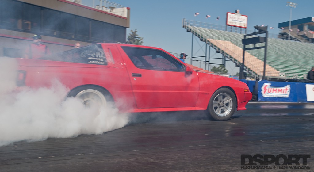4G63 Drag Racing Conquest doing a burnout