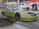 Special exhibition car making drag racing passes