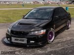 Front angled view of Bruzewski's EVO VII