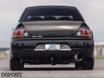 Rear view of Bruzewski's EVO VII